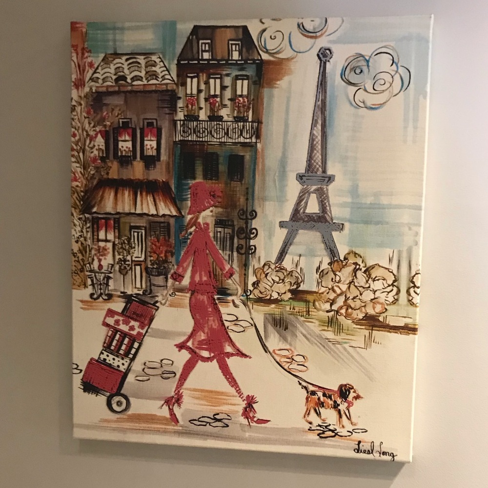 Dog walker painting
